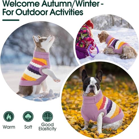 Kuoser Dog Sweater, Thermal Dog Sweaters for Medium Dogs Girl Boy, Red M in Kuwait