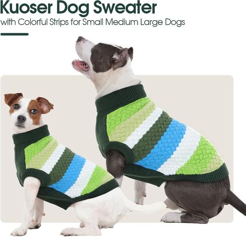 Kuoser Dog Sweater, Dog Sweaters for Medium Dogs Girl Boy, Classic Pet Knitted Sweatshirt Warm Pullover, Dog Holiday Sweater Winter Clothes for Christmas Thanksgiving Outfit, Purple M in Saudi Arabia