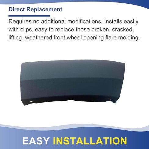 Front Door Fender Flare Molding Trim Upper Front Wheel Arch Molding Panel Compatible with Ram Promaster 1500 2500 3500 Cargo Van 4 Door 2019 2020 2021 2022 2023 2024 (Front Left) in Kuwait