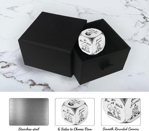 UNICRAFTALE 1Set Weekday Workday Activities Decision Dice Stainless Steel Anniversary Date Night Dice Funny Christmas Birthday Gift for Husband Wife Friend in Kuwait