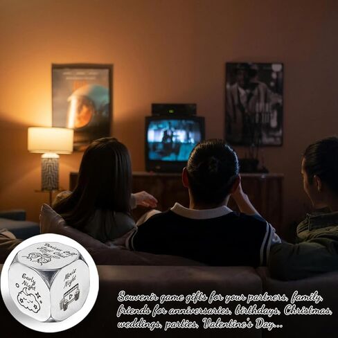 UNICRAFTALE 1Set Weekday Workday Activities Decision Dice Stainless Steel Anniversary Date Night Dice Funny Christmas Birthday Gift for Husband Wife Friend in Kuwait