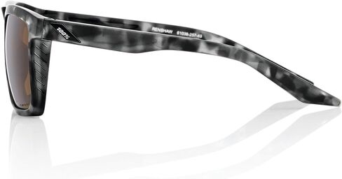 100% Renshaw Square Style Sunglasses Durable Lightweight Active Performance Eyewear Rubber Temple Grip Side Glare Shield in Saudi Arabia