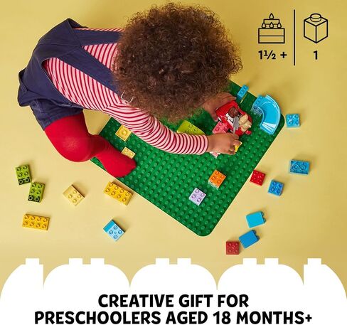 LEGO DUPLO Green Building Plate - Learning and Educational Building Toy for Toddlers, Preschool, Boys and Girls, Ages 1.5+ - Gift Ideas for Birthdays - 10460 in Saudi Arabia