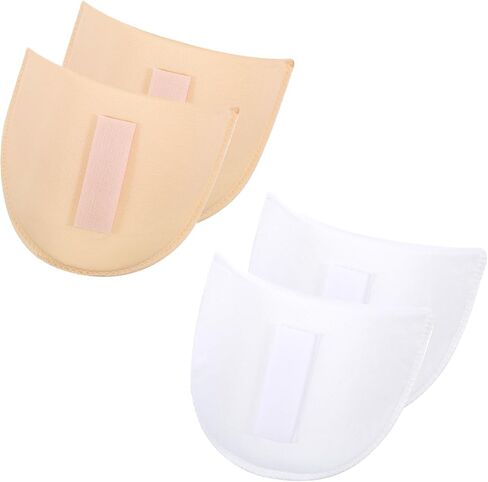 2 Pairs Set-in Shoulder Pads, Thickness 1.5cm Foam Shoulder Pads, Breathable Sponge Pads, Shoulder Enhancer Sewing Supplies for Women Men Sloping High Low Shoulders Blazer Suit T-Shirt (Black+White) in Saudi Arabia