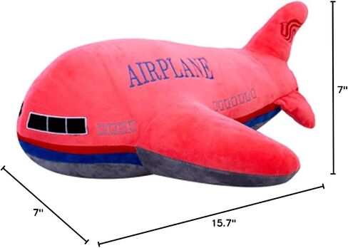 15.7" Airplane Plush Stuffed Aircraft Pillow Yellow Model Plane Toys,Gifts for Kids in Kuwait