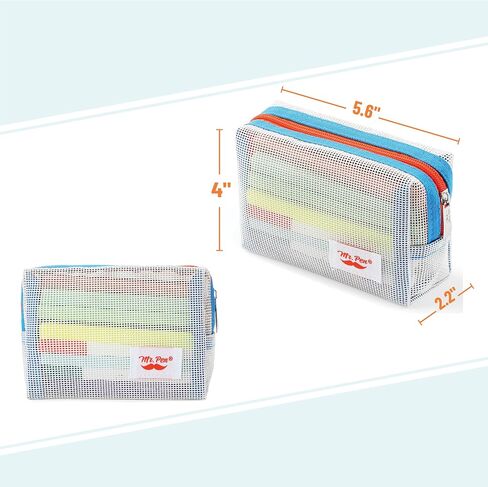 Mr. Pen- Mesh Pencil Case, Purple, Mesh Zipper Pouch Bags, Mesh Bags with Zipper Pouches for Organization, Small Makeup Bag, Small Pencil Pouch Small, Small Cosmetic Bag, Purse Pouch, Cute Makeup Bag in Saudi Arabia