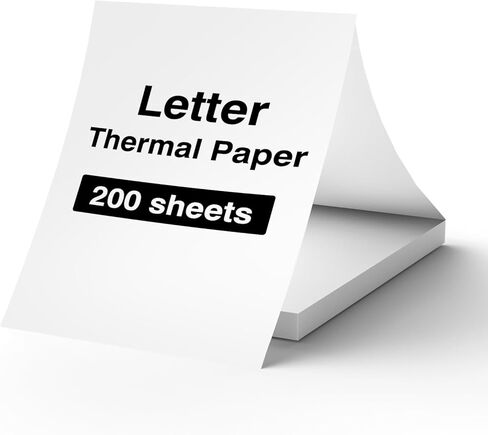 Thermal Printer Paper 200 Sheets, 8.5x11 US Letter Folding Thermal Paper for MT610 & MT888 Printer,Compatible with iDPRT/HPRT/PRT Portable Printer and Other Thermal Document Printers in Kuwait