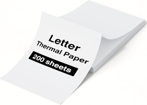 Thermal Printer Paper 200 Sheets, 8.5x11 US Letter Folding Thermal Paper for MT610 & MT888 Printer,Compatible with iDPRT/HPRT/PRT Portable Printer and Other Thermal Document Printers in Kuwait