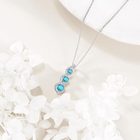 POPLYKE Dainty Pearl Necklace 925 Sterling Silver Infinity Design Single Pearl Necklace Pearl Drop Jewelry for Women Simple Bridesmaid Jewelry Gifts in Kuwait