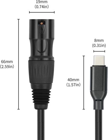 كابل ذكر USB-C إلى XLR بطول 6.6 أقدام، وكابل محول USB-C إلى XLR ذكر لمكبرات الصوت النشطة والخلاطات ومضخمات الطاقة ومعدات الصوت الاحترافية in Kuwait