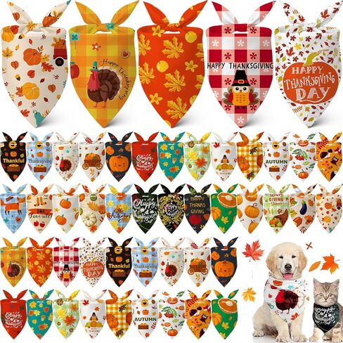 Sanwuta 60 PCS Easter Dog Bandanas Bulk Bunny Dog Bandanas Buppy Puppy Pibs Triangle Complich Holiday Pet for Small Mediance Pet (نمط الأرنب) in Kuwait