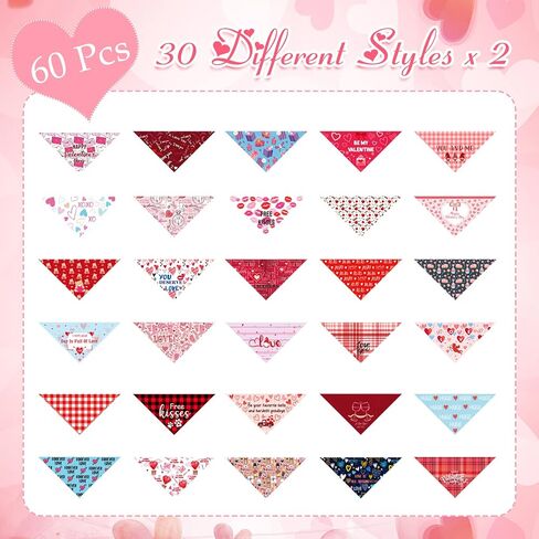 Sanwuta 60 PCS Easter Dog Bandanas Bulk Bunny Dog Bandanas Buppy Puppy Pibs Triangle Complich Holiday Pet for Small Mediance Pet (نمط الأرنب) in Kuwait