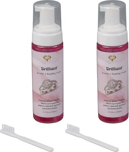 Brilliant Cleaning Foam Jewelry Cleaner, Pink (Pack of 2) in Saudi Arabia