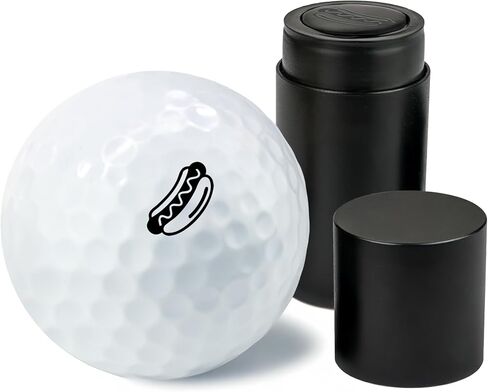 Golf Ball Marker Stamp with TiteSeal™ Technology - Hot Dog - Many Designs to Choose - Black in Saudi Arabia