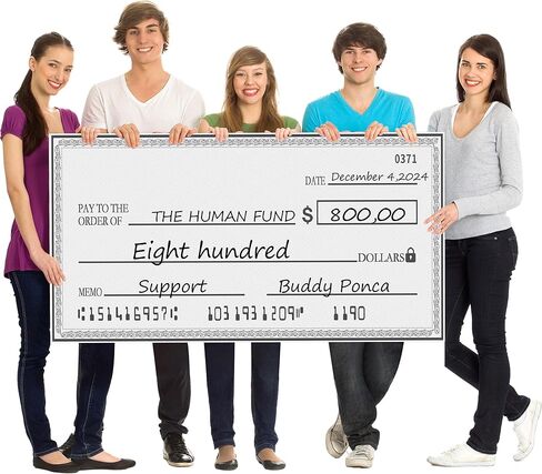 Large Check Fake Check - 40 x 16 in Giant Blank Check Oversized Checks for Endowment Donations, Fundraisers, Retirement,Charity & Donation Events in Saudi Arabia