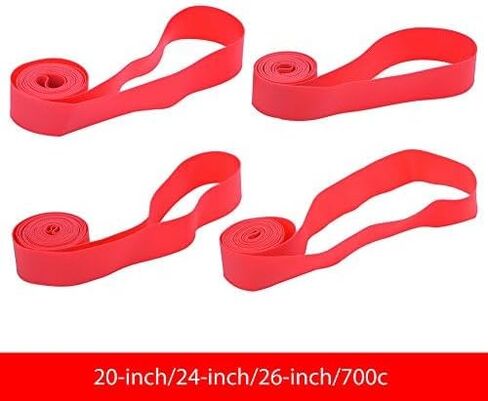 بطانات إطارات Dilwe، شريط حافة أحمر PVC يناسب عجلات الركوب مقاس 20 بوصة و24 بوصة و26 بوصة 700C (24 بوصة) in Saudi Arabia
