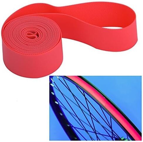 بطانات إطارات Dilwe، شريط حافة أحمر PVC يناسب عجلات الركوب مقاس 20 بوصة و24 بوصة و26 بوصة 700C (24 بوصة) in Saudi Arabia