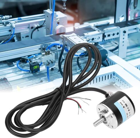 AB 2 Phase Incremental Encoder 5 24V DC Shaft for Office Automation Engineering, Excellent Quality Aluminum Material, 3000 6000rpm Speed, (500B) in Saudi Arabia