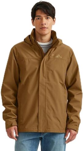 سترة المطر Eddie Bauer الرجالية المقاومة للماء والقابلة للتعبئة، مقاومة للماء، برونزية عتيقة، مقاس X-Large in Saudi Arabia