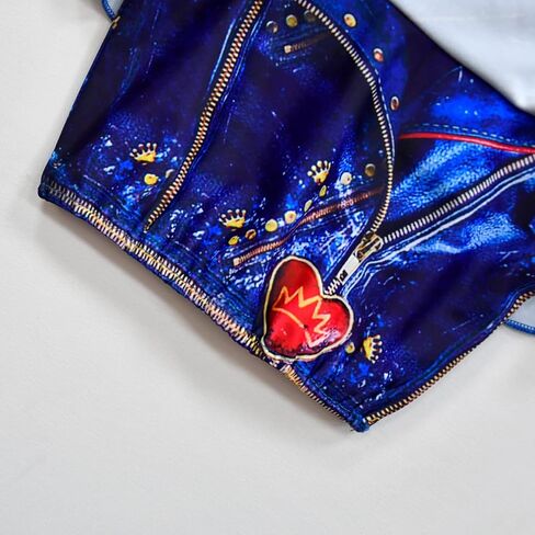 VARWANEO أحفاد ثوب السباحة للفتيات، الأميرة لطيف 2 قطعة ملابس السباحة الكرتون المطبوعة مجموعات بيكيني اللون -1،8-9 سنوات in Kuwait