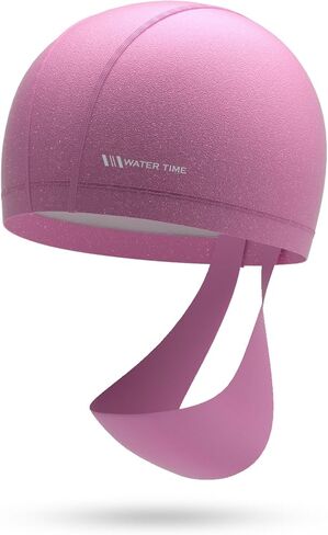 WATERTIME Fabric Swim Cap for Adult Women Men, Silicone Waterproof Layer, Cloth Swim Cap Gifts for Swimmers, Lightweight and Comfortable, Perfect for Pool, Beach, Lap Swimming in Saudi Arabia