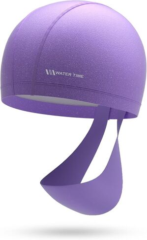 WATERTIME Fabric Swim Cap for Adult Women Men, Silicone Waterproof Layer, Cloth Swim Cap Gifts for Swimmers, Lightweight and Comfortable, Perfect for Pool, Beach, Lap Swimming in Saudi Arabia