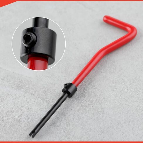 30 Piece M8x1.25 Helicoil Thread Repair Kit, Metric Helicoil Repair Kit with HSS Drill Bits Thread Inserts Taps Breakoff Installation Tools, Portable Rethreading Tool Kit for Auto Repairing in Saudi Arabia