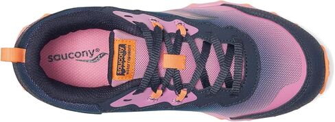 حذاء رياضي Saucony Peregrine Kidz Shield، أزرق/برتقالي، مقاس 2.5 US للأطفال الكبار in Kuwait