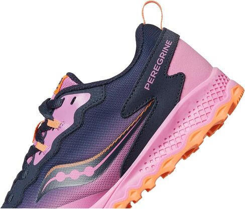 حذاء رياضي Saucony Peregrine Kidz Shield، أزرق/برتقالي، مقاس 2.5 US للأطفال الكبار in Kuwait