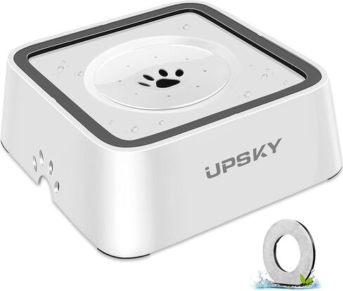 ترقية وعاء مياه الكلب Upsky 70 أوقية سعة كبيرة لا توجد مركبة مغذية بطيئة تم نقلها 2L من موزع المياه للحيوانات الأليفة وعاء مياه السفر للكلاب والقطط in Kuwait