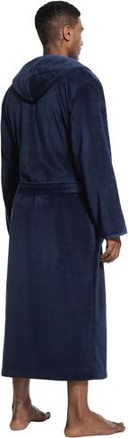 رداء SlumberMee رجالي من الصوف مع غطاء رأس فائق النعومة وطويل بطول كامل مع جيوب معطف منزلي فاخر in Kuwait