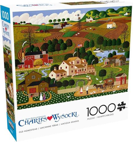 Buffalo Games - Charles Wysocki - Hoopla at the Harbour - 1000 قطعة بانورامزو للألغاز للبالغين - اللغز الذي يثقل بصفته ليالي اللعبة - الحجم النهائي هو 26.75 × 19.75 in Saudi Arabia