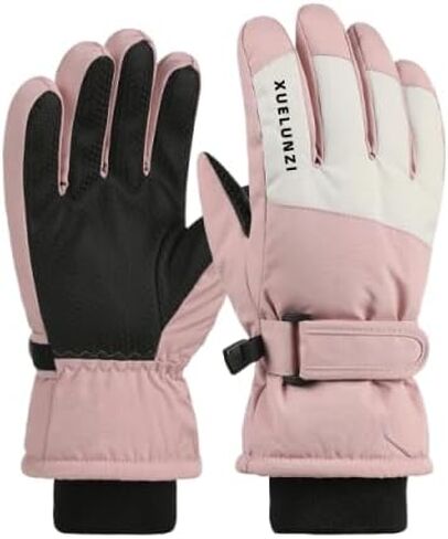 Kids Winter Ski Snow Gloves - Warm Waterproof Snowboard Gloves Mittens for Boys Girls (for 5-10 Years) in Kuwait