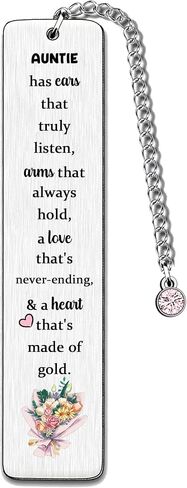 Bookmarks Godmother Mother's Day Present Birthday Gifts Aunty Keepsake Women Aunt Thanksgiving Christmas New Year Appreciate Godmom Has Ears That Truly Listen Arms That Always Hold, FC009KS in Saudi Arabia