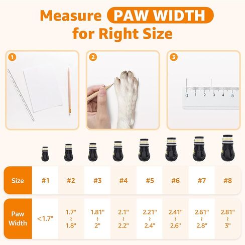LOOBANI Dog Shoes Winter Snow Boots for Large Size Medium Dogs, Reflective Anti-Slip Paw Protectors for Rain Booties, Hot Pavement, Summer, Hardwood Floors, Running Water-Resistant Dog Shoes in Saudi Arabia