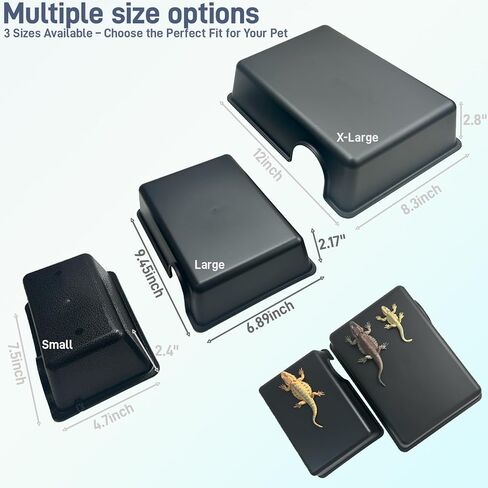 Reptile Hide Box, Snake & Gecko Hide, Large 9.45" x 6.89" x 2.17" in Saudi Arabia
