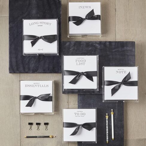 Santa Barbara Design Studio Michel & Co. Acrylic Holder and Notepad Set ، 4.3 × 10 بوصة ، فقط Sayin ' in Kuwait