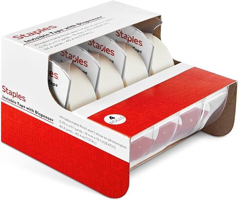 Staples Invisible Tape, 3/4" x 1296", 1" Core, 6 Pack in Saudi Arabia