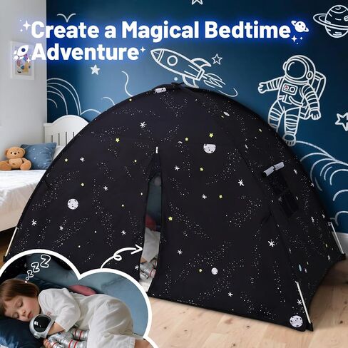 Sumbababy كبير teepee خيمة للأطفال: مع أضواء النجوم والأعلام - خيمة للأطفال الداخلية أطفال teepee tent للبنين والبنات - تلعب طفل الأطفال للأطفال داخل سرير المظلة لألعاب هدية غرفة اللعب (كريم) in Kuwait