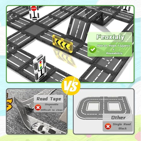 Magnetic Tiles Cars Construction Set, 4 PCS Magnetic Cars Magnetic Building Blocks Cars Toy for Kids Ages 4-8 3-5 Magnet Bricks Truck Kit Educational Sensory Toys Gifts for 3+ Year Old Boys & Girls in Saudi Arabia