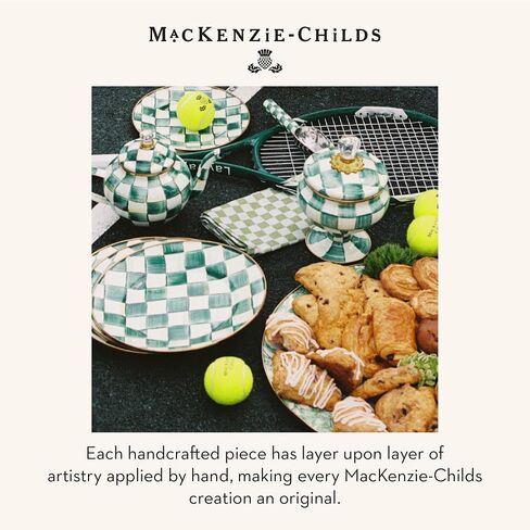 MACKENZIE-CHILDS Enamel Curiosity Pot, Decorative Container for Home Decor, Black-and-White Courtly Check in Saudi Arabia