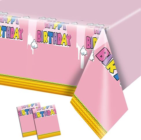 2Pcs Super Brothers Adventure Party Tablecloths 108 x 54 inches Video Game Plastic Table Cloth Fits for Mario Theme Boy Birthday Party Decoration Disposable Tablecovers Decor Supplies in Kuwait