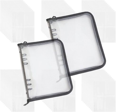 2 PCS A5 6 RING BINDER BONDER مع 60 Pack 4-POCKED PAGES ، PVC KPOP PHOTOCARD BOOK مع ZIPPER ، 10 '× 7' in Kuwait