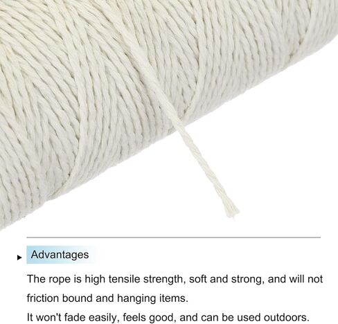 MECCANIXITY Cotton Rope Twisted Braided Rope Cord, Pink 100M/109 Yard 2mm Dia for Wall Hanging, Plant Hanger, Knitting, Macrame Knotting in Saudi Arabia