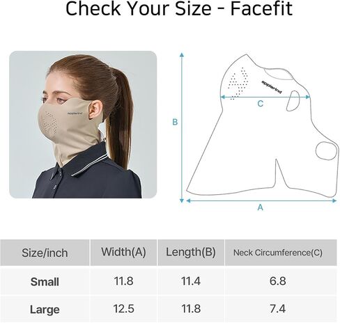 Face Mask for Sun Protection Facefit - UPF 50+ Sun Protection Mask for Adults, Cooling Neck Gaiter, UV Face Cover in Saudi Arabia
