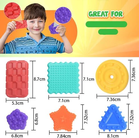 Fidget Sensory Stone Toys for Kids: 12 Pack Textured Soft Worry Stone Sensory Rings for Autism Kid Classroom Calming Down Tools Quiet Stress Anxiety Finger Toy Easter Basket Stocking Stuffer in Saudi Arabia