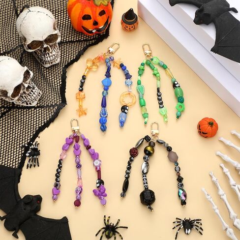 630 Pcs DIY Bead Keychain Making Kit Crafts Adjustable Letter Beads Strings Keychain Gift Alphabet Jewelry Key Ring Bag Charms Backpack Accessories for Women Mother's Day Teacher Party Favor in Saudi Arabia