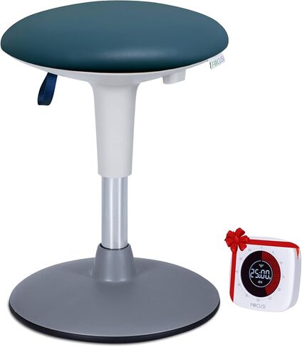 Adjustable Wobble Stool for Kids Ages 7-12 Years; Flexible Seating Stools for Classroom; Ergonomic Wiggle Seat, 360 Degrees Movement; Bonus Rechargeable Visual Timer (Sky Blue) in Kuwait