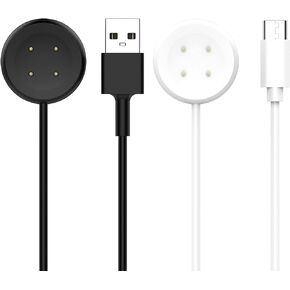 FitTurn 2 Pack USB-A + Type-C Charging Cable Intended for Google Pixel Watch 2 Charger, Magnetic USB Type C Charging Cable Cord Adapter 3.3ft/100cm, Smart Watch Charger Cable Accessories