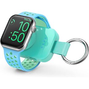 i.VALUX 2000mAh Portable Keychain Charger for Apple Watch Series 9/8/7/6/5/4/3/2,Wireless Travel iwatch Charger USB C Charging Cable Smart Power Bank